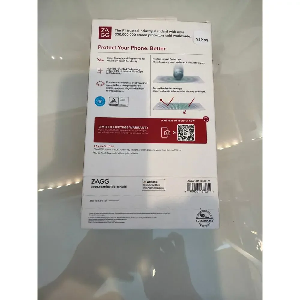 Zagg invisible shield glass- iPhone 14/14/13pro